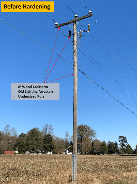 Wooden Crossarm Before Hardening