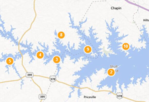 Lake Murray Public Access Map