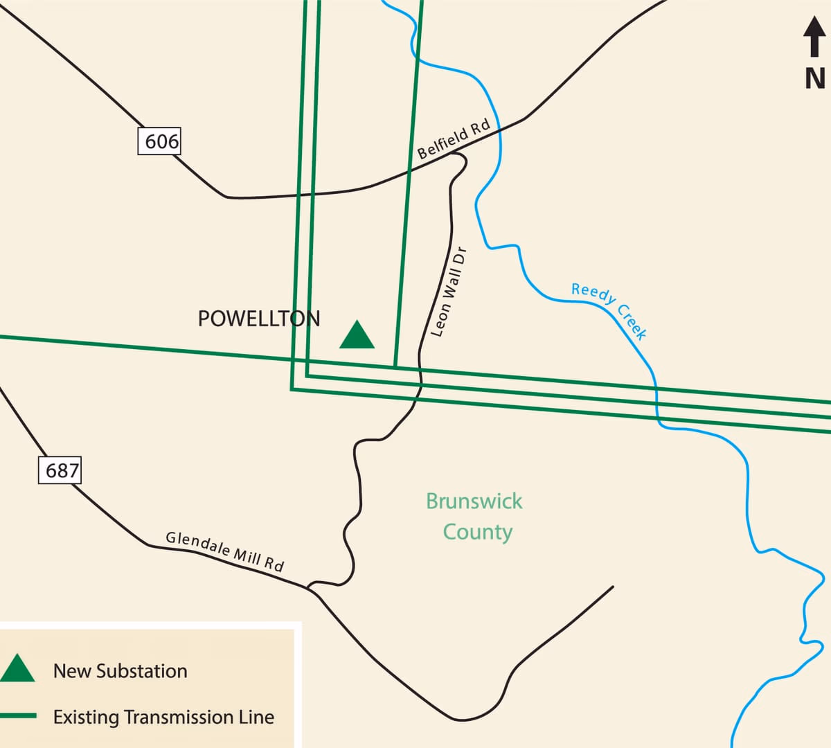 Powellton Substation Map