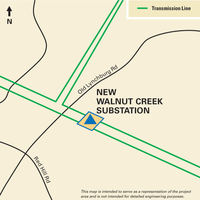 Walnut Creek Substation Map