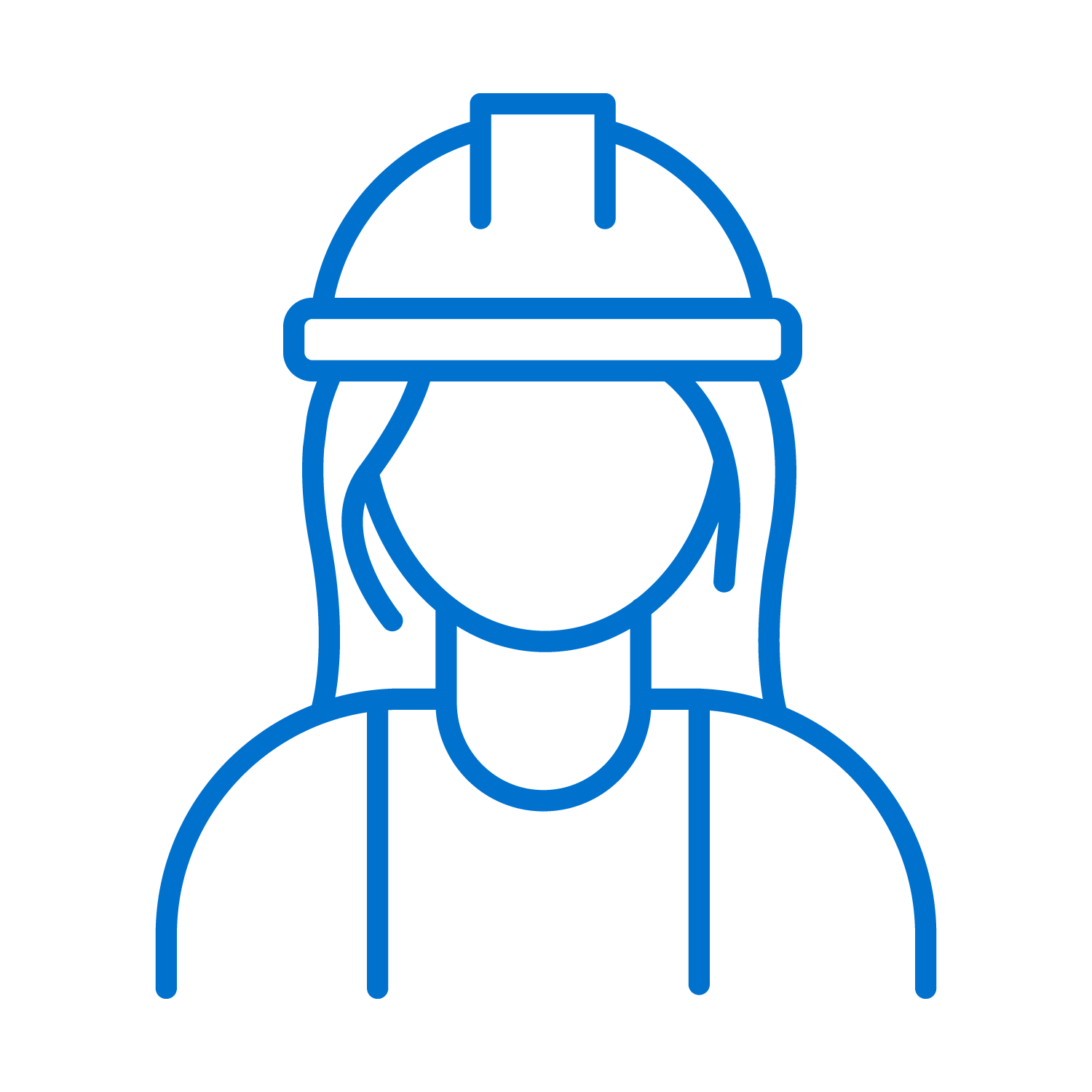 Person Wearing Construction Hat Icon