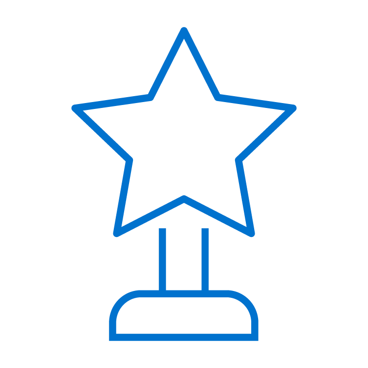 Trophy with Star Icon