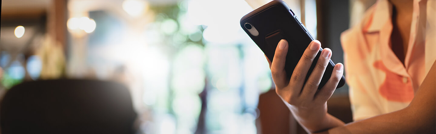 Lady Using Mobile Device