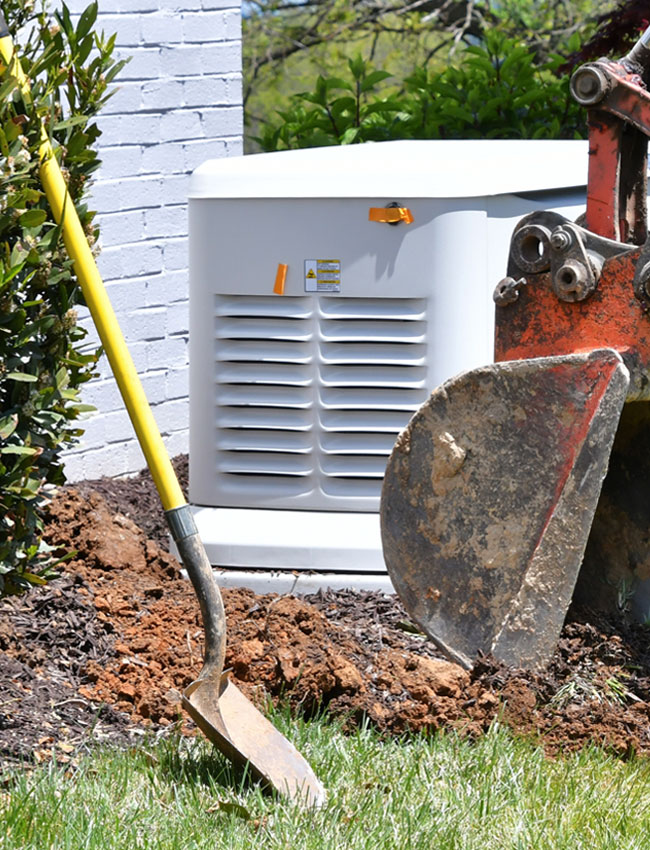 construction equipment in yard